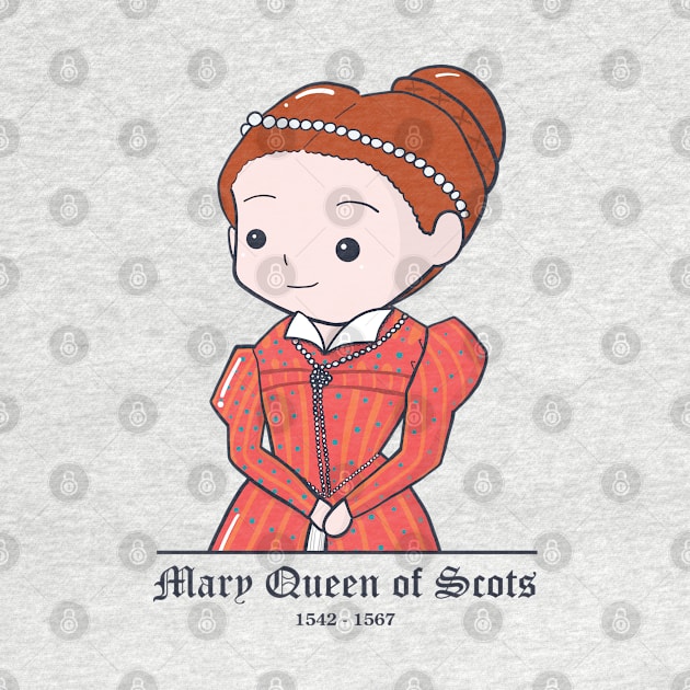 Mary Queen of Scots Cute Illustration by MariOyama